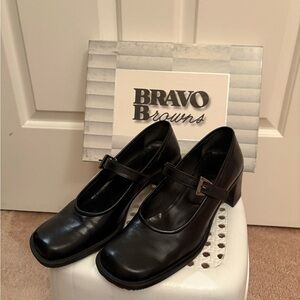 Y2K Black Mary Jane Heels